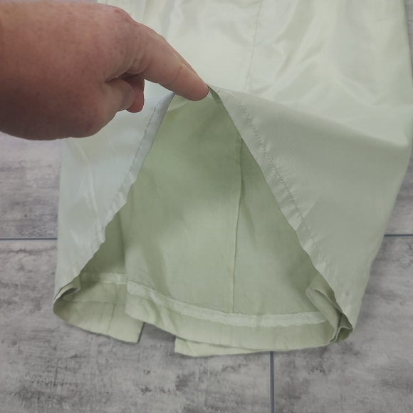 Vintage Talbot's Women's Gauzy Irish Linen Button Light Green Maxi Skirt 10 P - Picture 8 of 13
